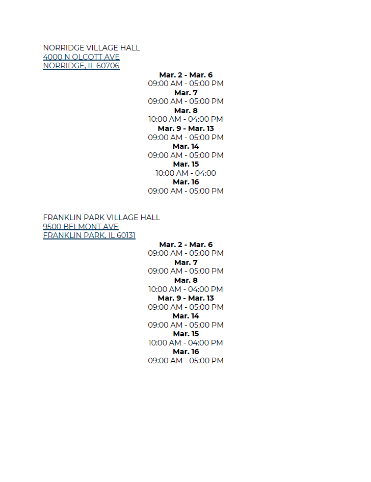 Early Voting March 17